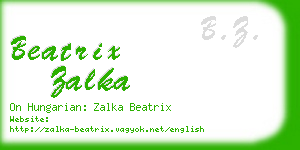 beatrix zalka business card